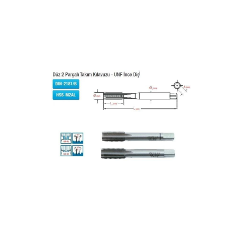 Düz Makine Kılavuzu Dın-376/C Hss-M2AL