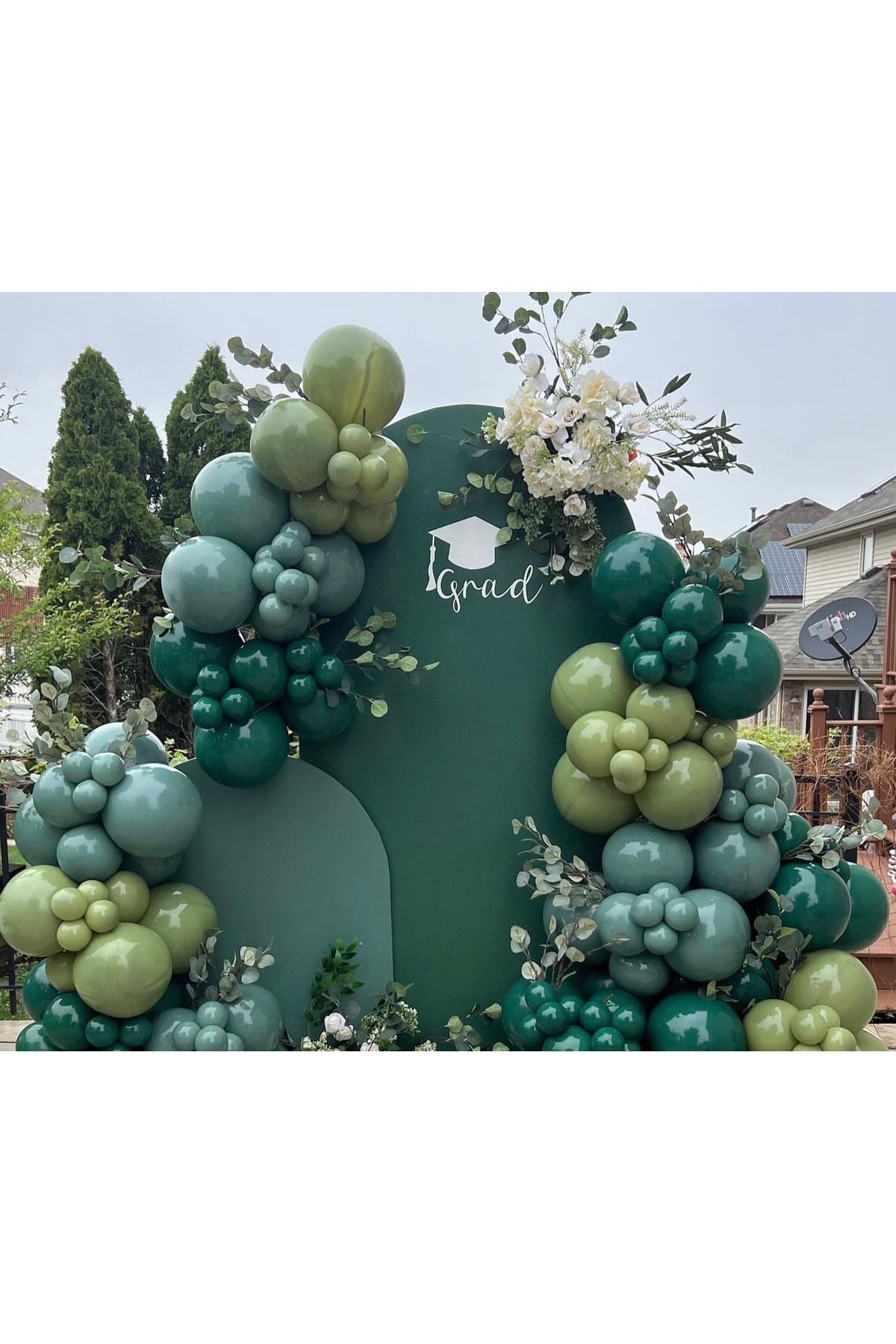 Adaçayı Fırtına Mavisi ve Okaliptus Balon Zinciri 100 Adet