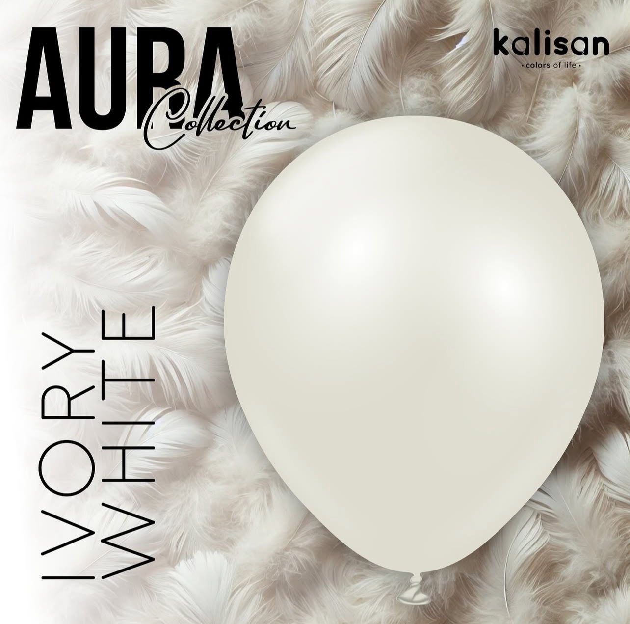 12'' Aura Ivory White 50 Adet