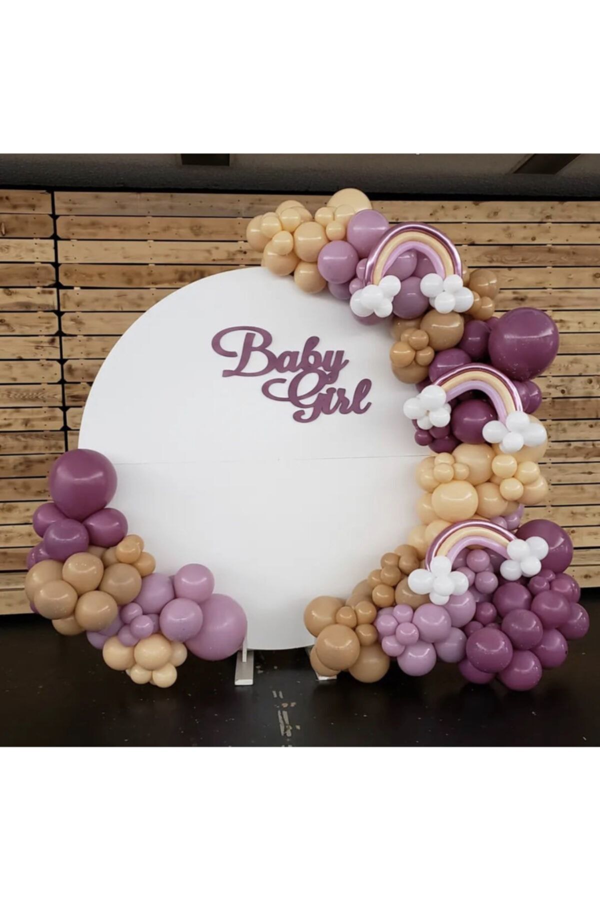 Pastel Yaban Çileği Toz Pembe Çöl Kumu Ve Karamel Balon Zinciri 100 Adet