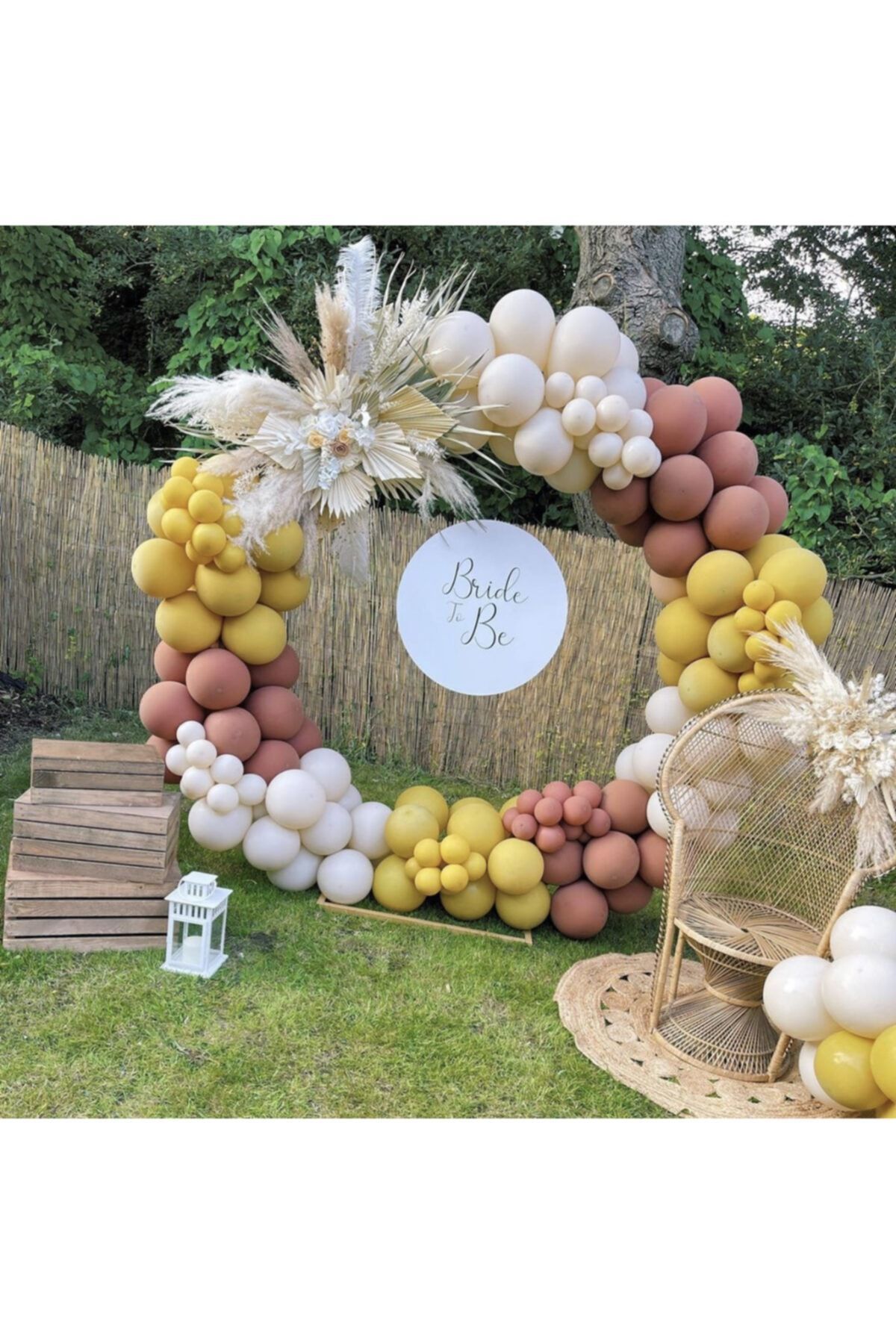 Retro Zerdeçal Yaban Çileği Ve Deniz Kumu Balon Zinciri 100 Adet