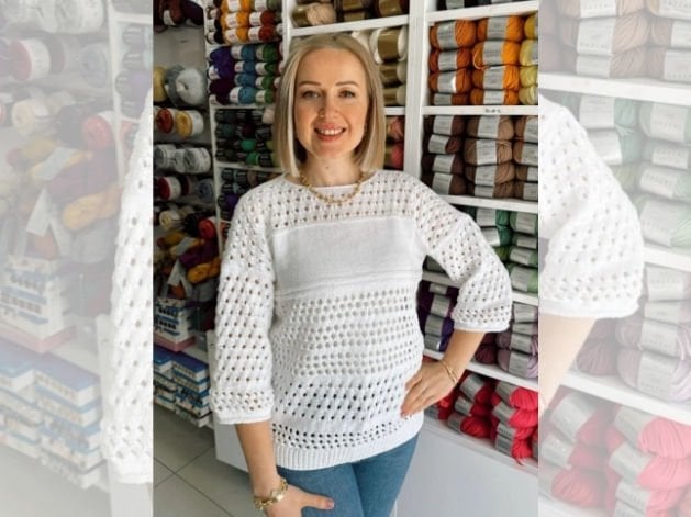 Alize Cotton Gold Ajurlu Beyaz Kazak