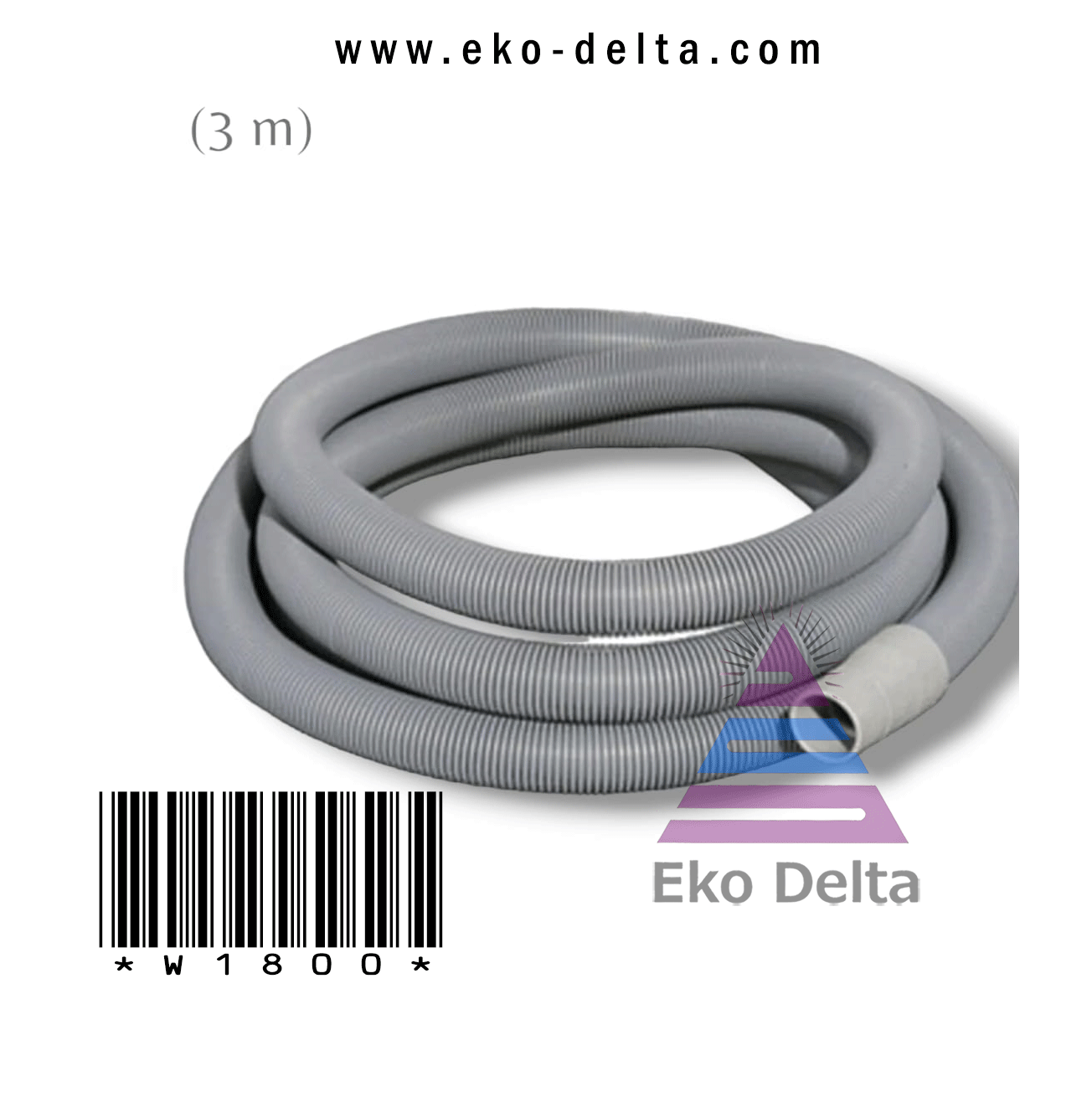 Çamaşir Makinesi - Bulaşık Makine Tahliye Hortumu 300 CM 3M plastic 02 05 04