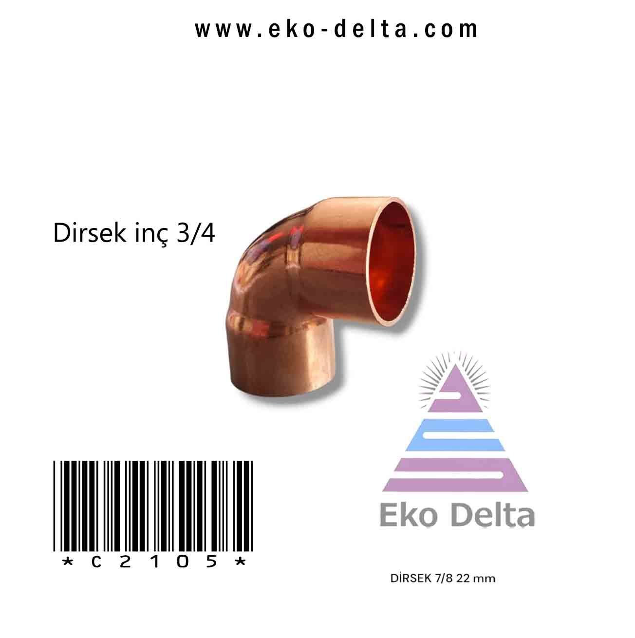 Bakir Dirsek İnç 3/4 refbakır 01 51 06 18-19