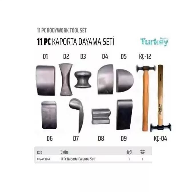Kaportacı Dayama Seti 11 Parça Rico