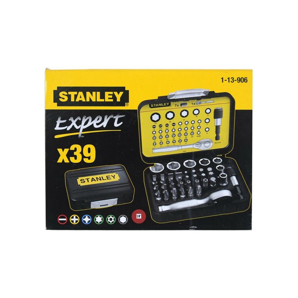 Stanley 1-13-906 Fatmax 39 Prç ¼ Bits + Lokma Seti Otomatik kol
