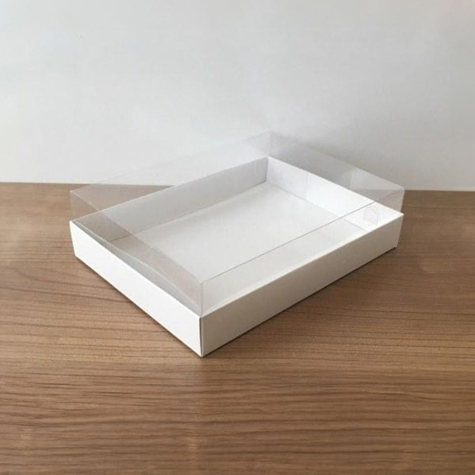 15x20x5 ALTI BEYAZ KARTON ÜSTÜ ASETAT KUTU