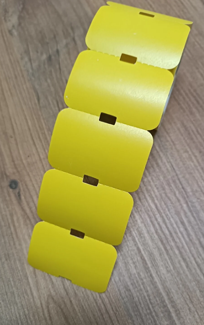 Sarı Termal Karton Barkod Raf Etiketi 40x60 10'lu Paket -1 Rulo 500 Adet