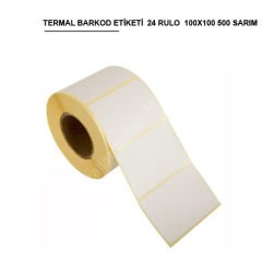 Terazi Etiketi 40x60mm Eko Termal Barkod Etiketi 1 Rulo 500 Adettir.(Market Etiketi)
