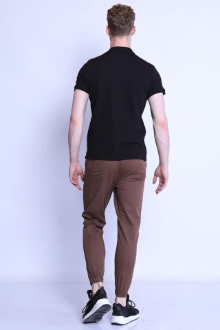 ETS 2277 Polo Yaka Erkek Pike T-shirt Siyah