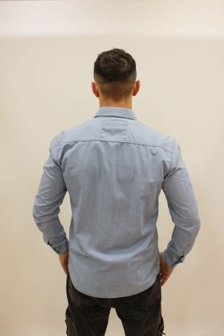 Twister EG 1874 Light Blue Tek Cep Erkek Kot Gömlek