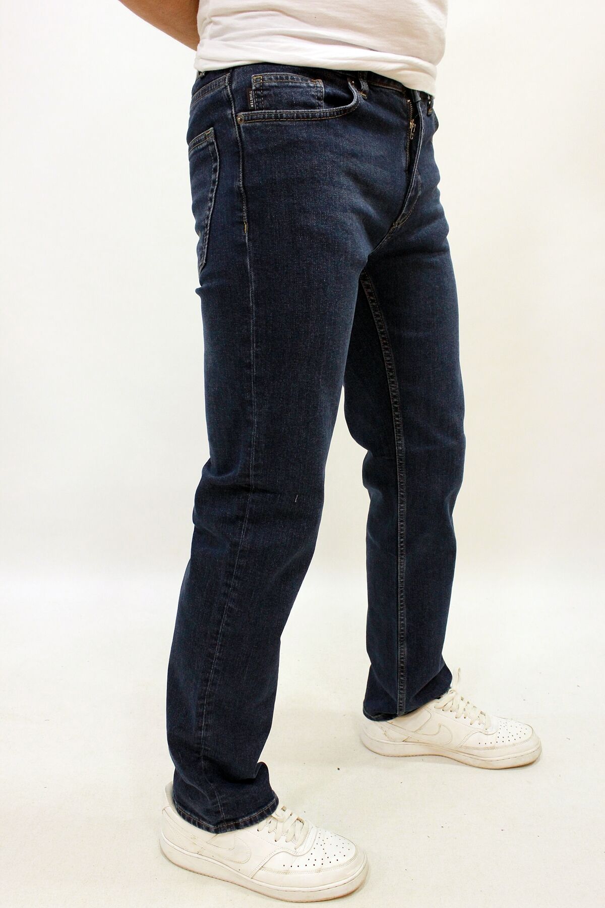 Milano 717-02 Dark Blue Rahat Kesim Erkek Likralı Kot Pantolon Mavi