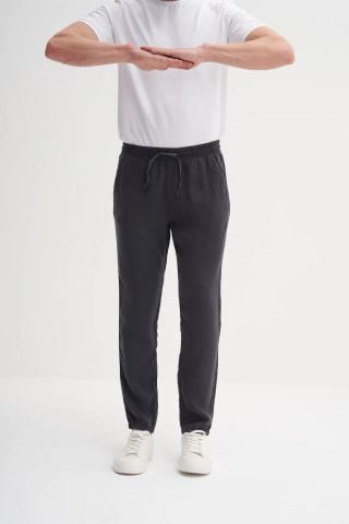 CAZADOR  0039 Tensel Kumaş Yıkamalı İnce Jogger Pantolon Antrasit