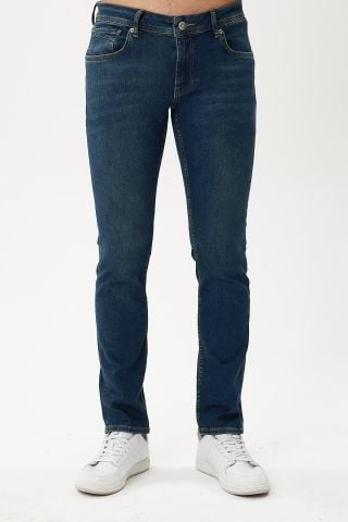 Panama 761-01 Tint Blue Likralı Dar Paça Dar Kesim Erkek Kot Pantolon Mavi