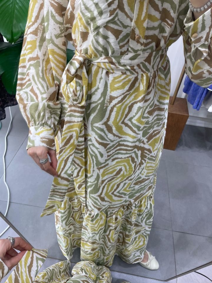 LORY ELBİSE KARMA YEŞİL