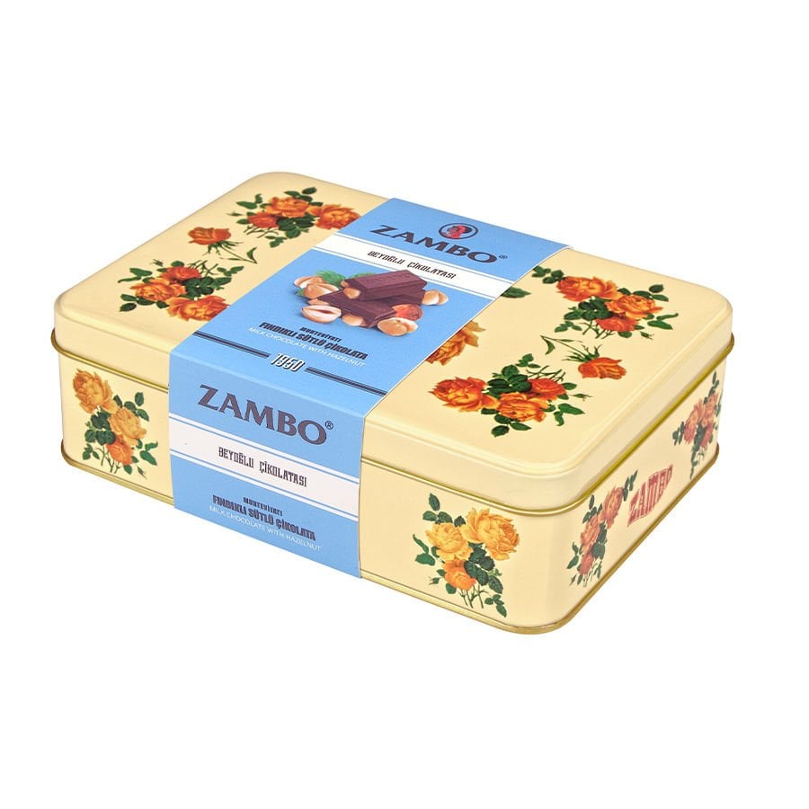 Zambo Nostaljik Teneke Fındıklı Sütlü Çikolata 480 g