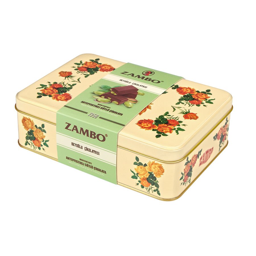 Zambo Nostaljik Teneke Antepfıstıklı Çikolata 480g