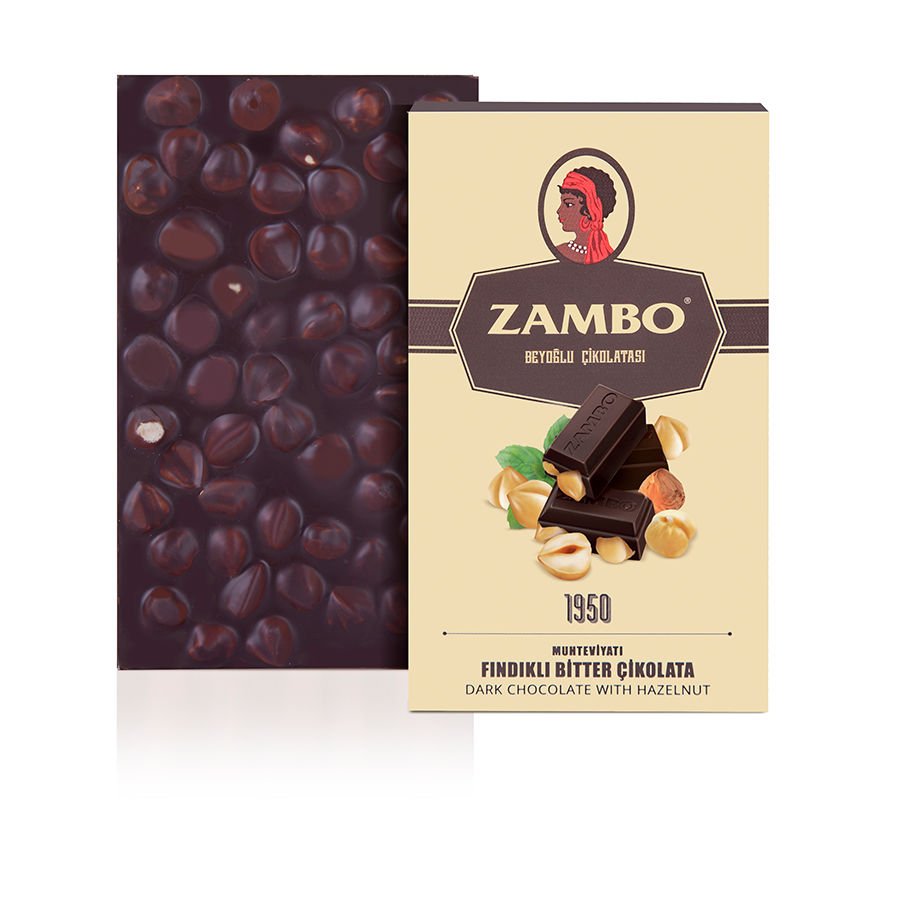 Zambo Fındıklı Bitter Çikolata 150g