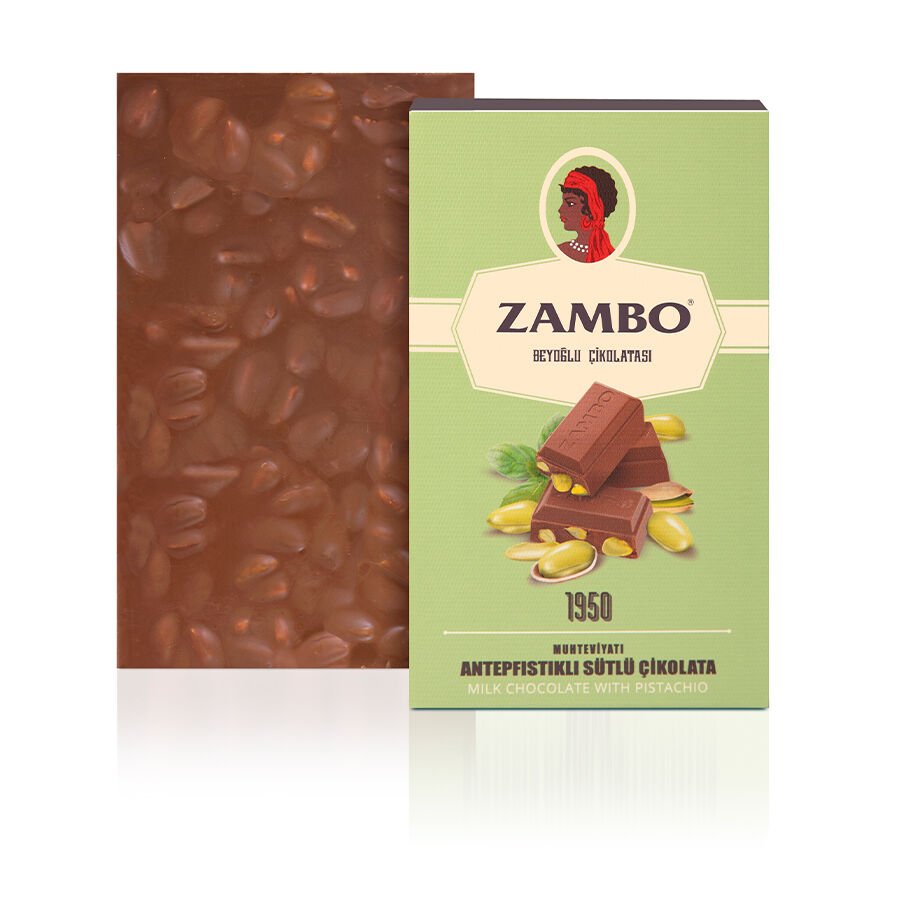 Zambo Antepfıstıklı Sütlü Çikolata 150g