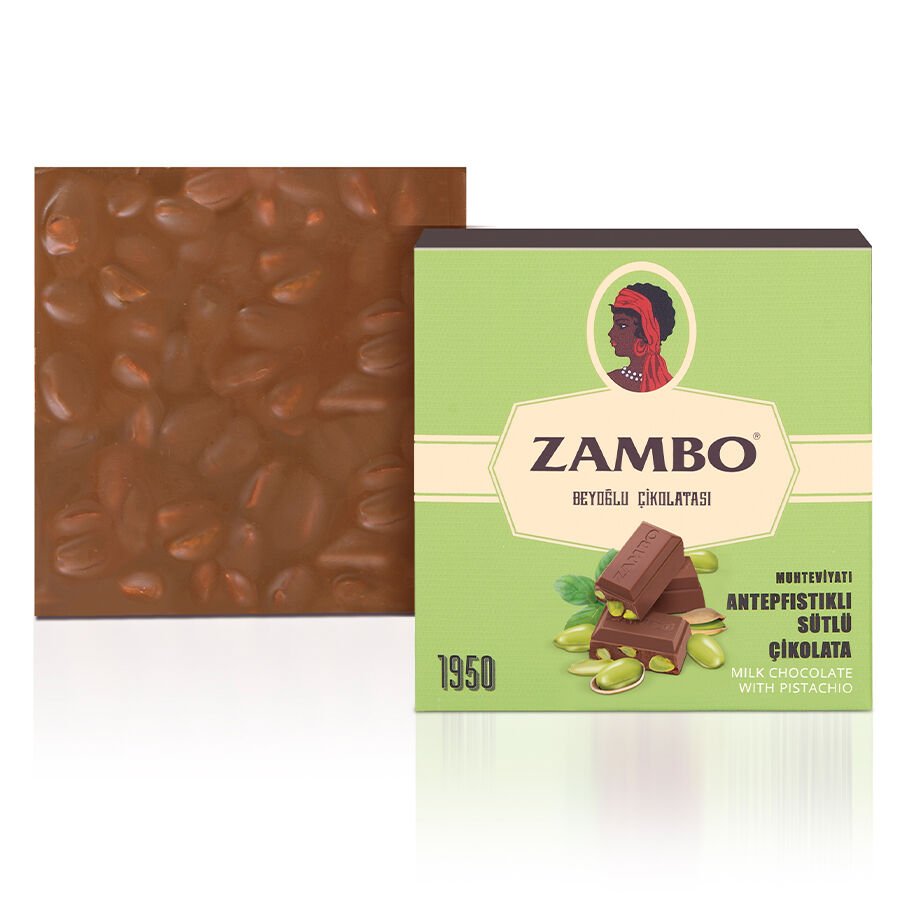 Zambo Antepfıstıklı Sütlü Çikolata 90g