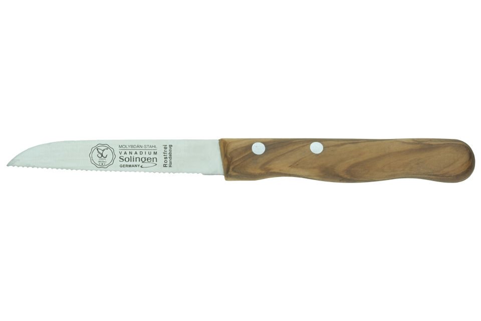 SANTOKU ZEYTİN AĞACI SAPLI TIRTIKLI MEYVE BIÇAĞI