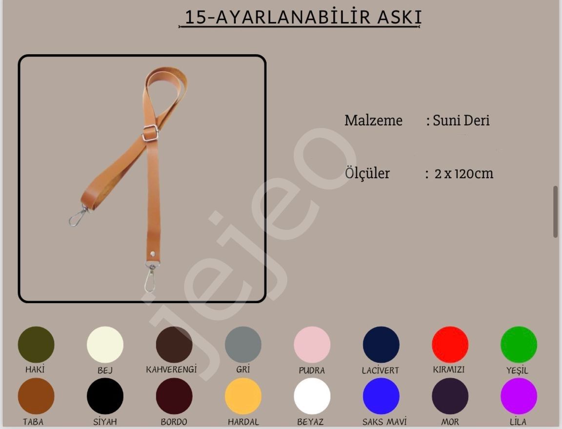 Ayarlanabilir askı 2 x 120 tek