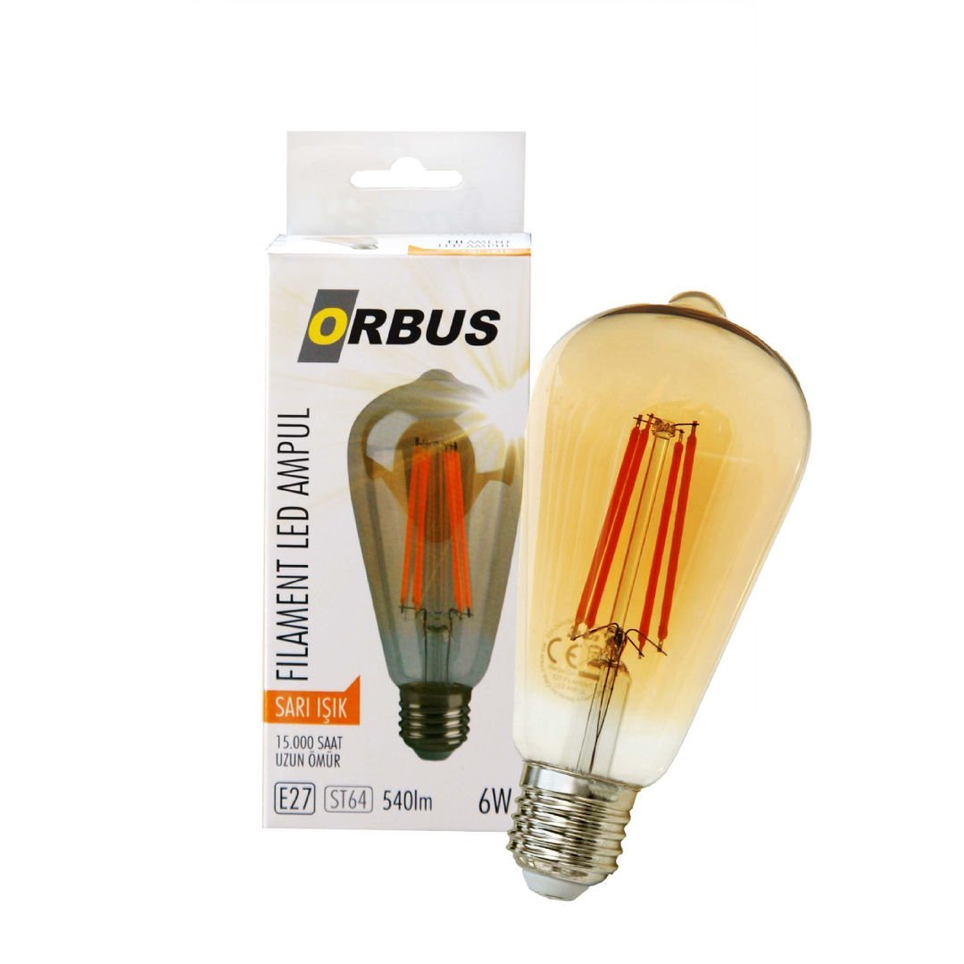 Orbus ST6W AMBER E27 540Lm
