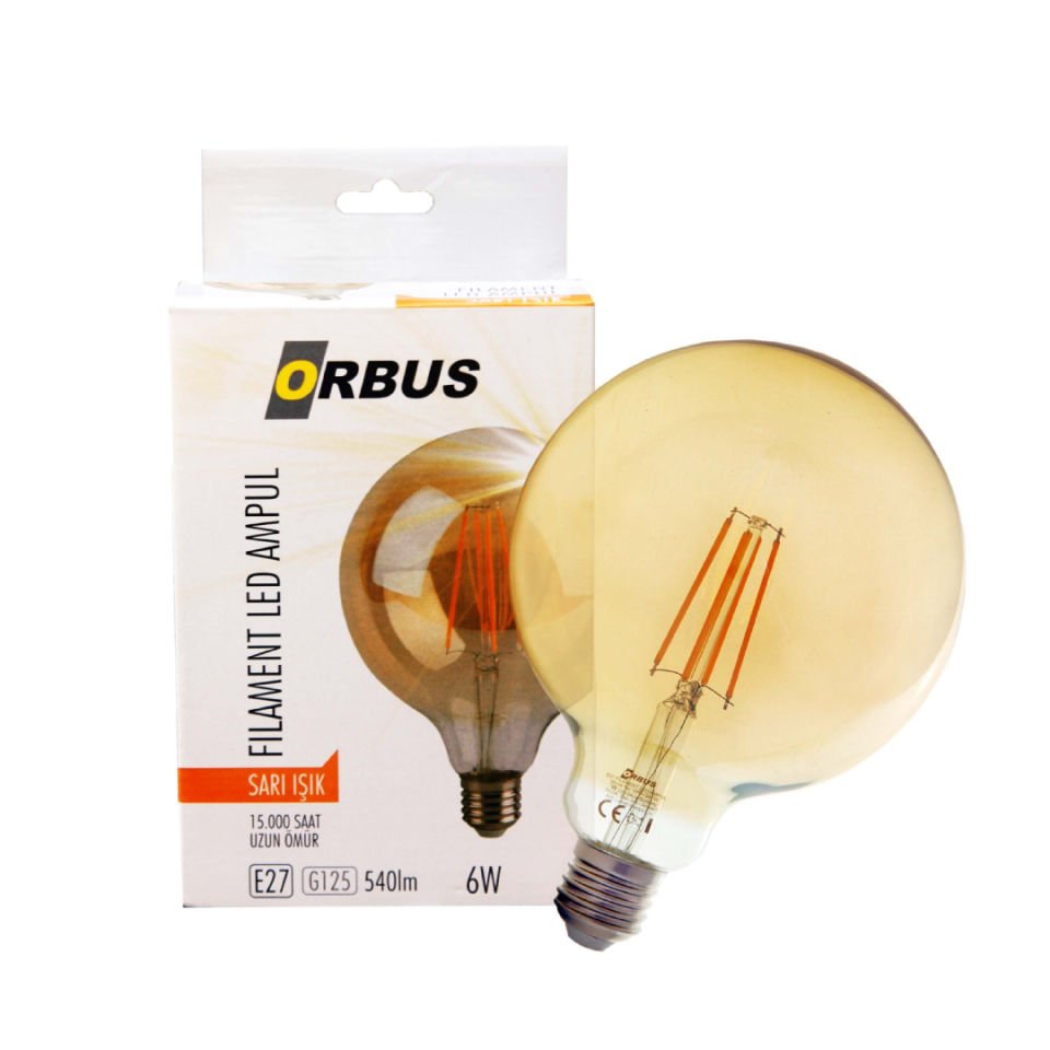 Orbus GA6W AMBER E27 540Lm