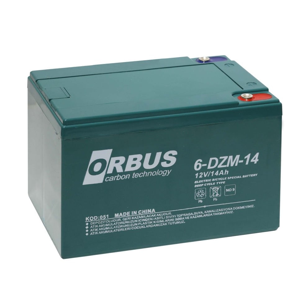 ORBUS 12V 14 Ah Elektrikli Bisiklet Aküsü