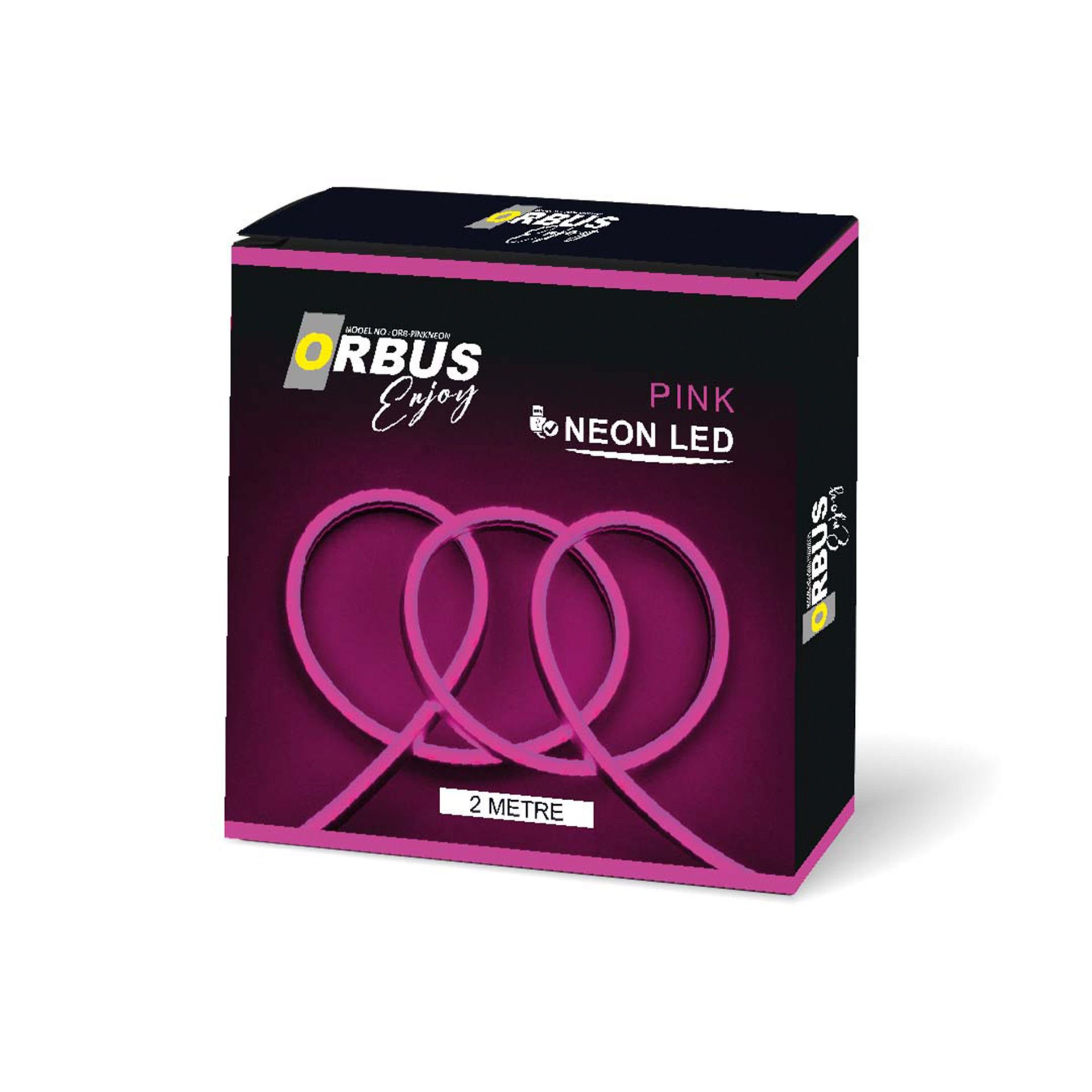 ORBUS Neon Şerit Led PINK 2 Metre USB'li