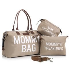 CHQEL Anne Bebek Çantası, Bebek Bakım Çantası, Bebek Çantası Seti, Mommy Bag, Baby Bag, 2 Organizer Çanta Hediye