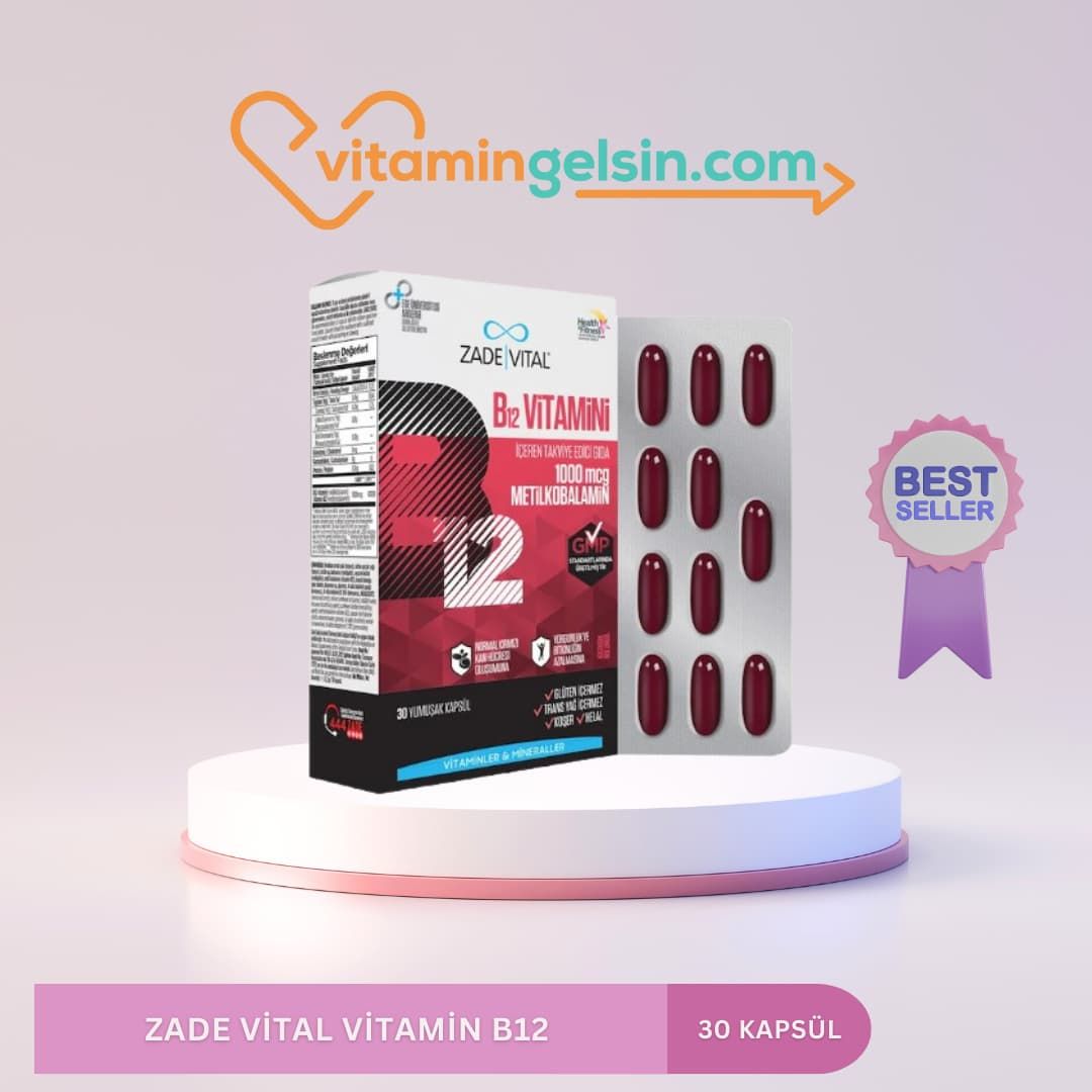 Zade Vital Vitamin B12 30 Yumuşak Kapsül