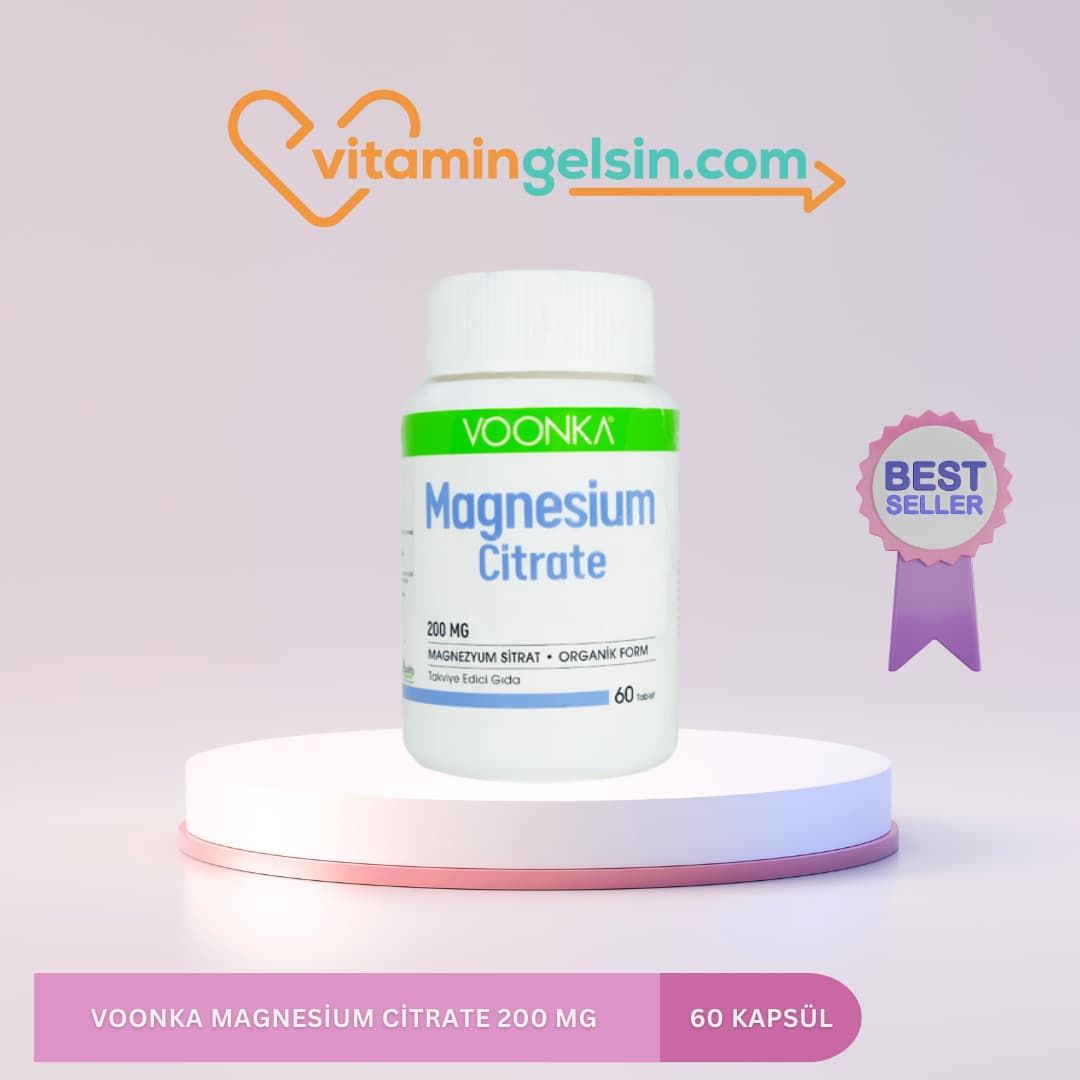 Voonka Magnesium Citrate 200 mg 60 Kapsül