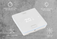 Rehau NEA SMART 2.0 Oda Termostatı HBW Sıcaklık/Nem ölçer Kablolu Beyaz