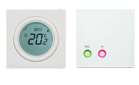 Danfoss TP 5001 RF+RX1-S LCD Ekranlı Programlanabilir Oda Termostatı Batarya Beslemeli 5-35°C