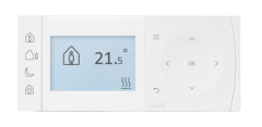 Danfoss TPOne-RF+RX1-S LCD Ekranlı Programlanabilir Oda Termostatı Batarya Beslemeli 5-35°C