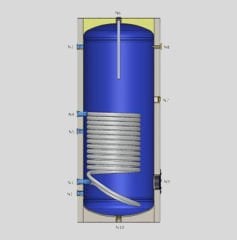 Solimpeks 200 Lt Tek Serpantinli Emaye Boyler