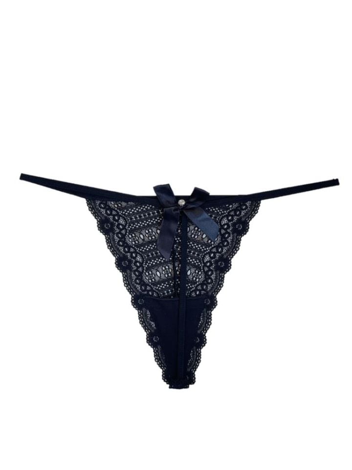 Betimoda Kurdeleli Tanga SİYAH - STANDART