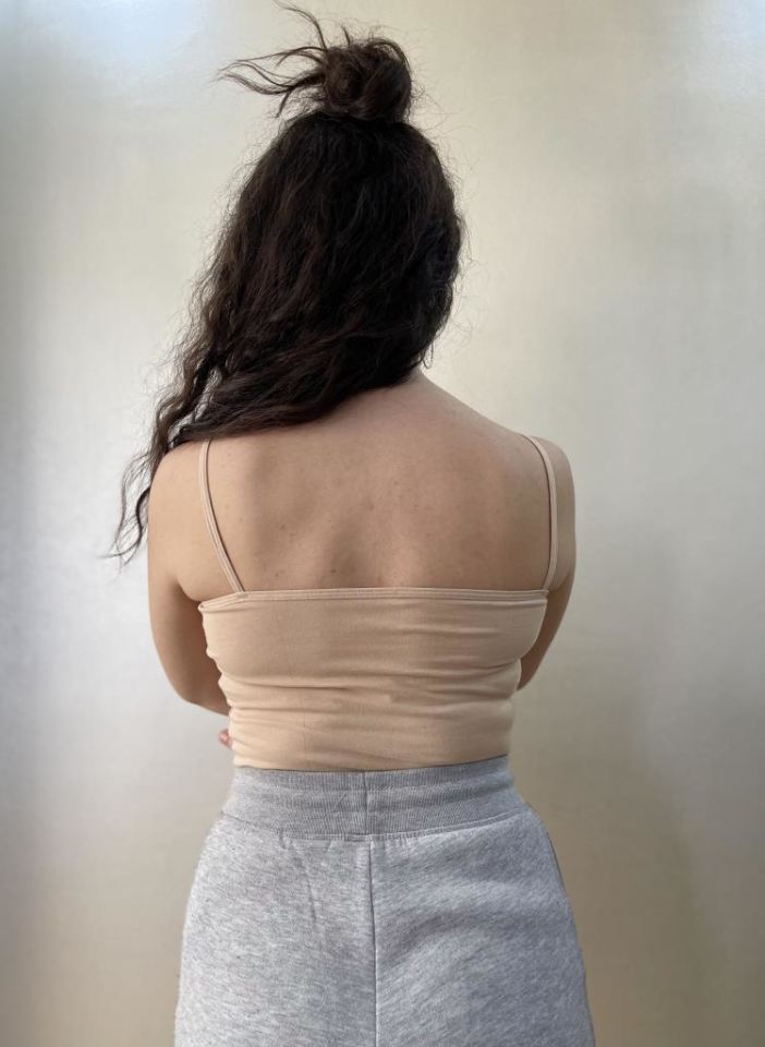 Pamuklu Likralı Askılı Body Atlet 3 Adet Ten - XL