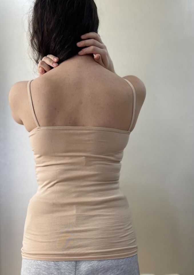 Pamuklu Likralı Askılı Body Atlet 3 Adet Ten - XL