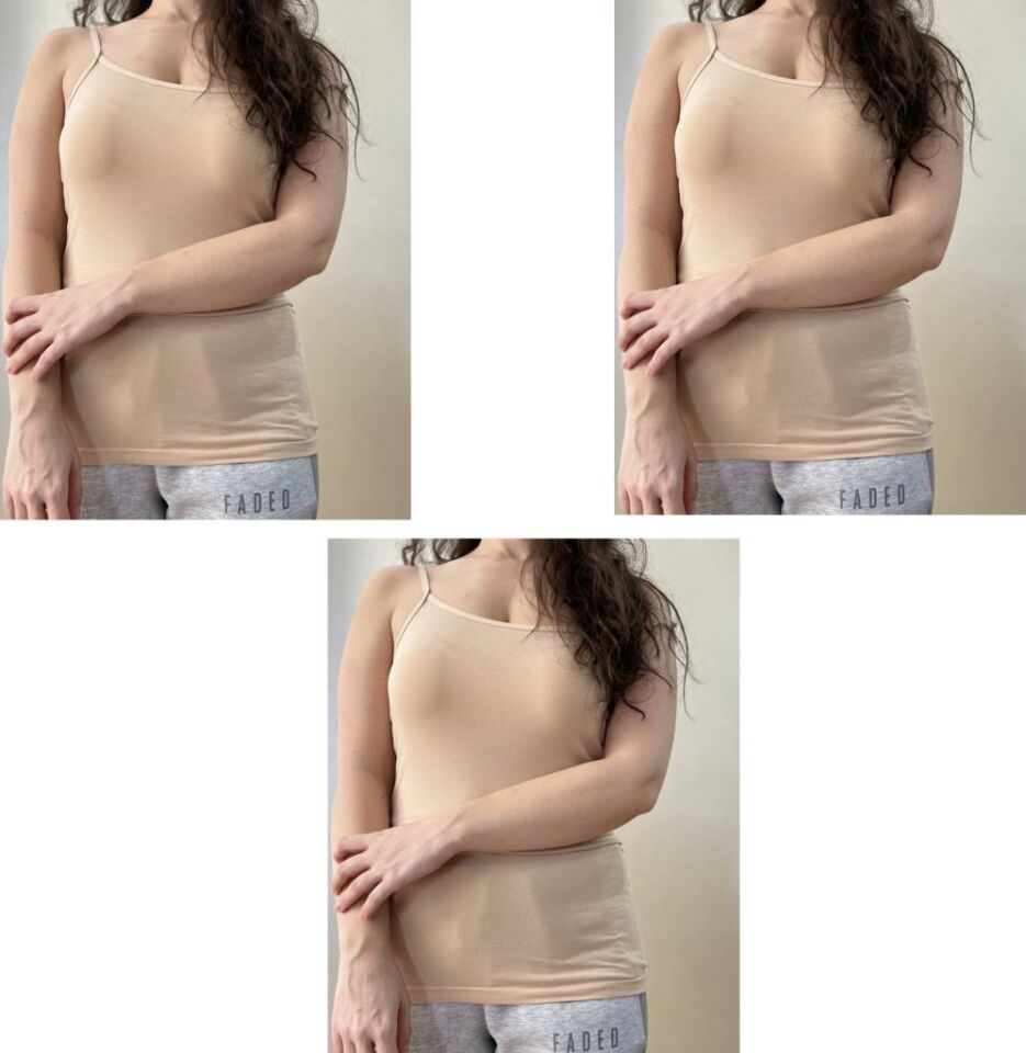 Pamuklu Likralı Askılı Body Atlet 3 Adet Ten - M