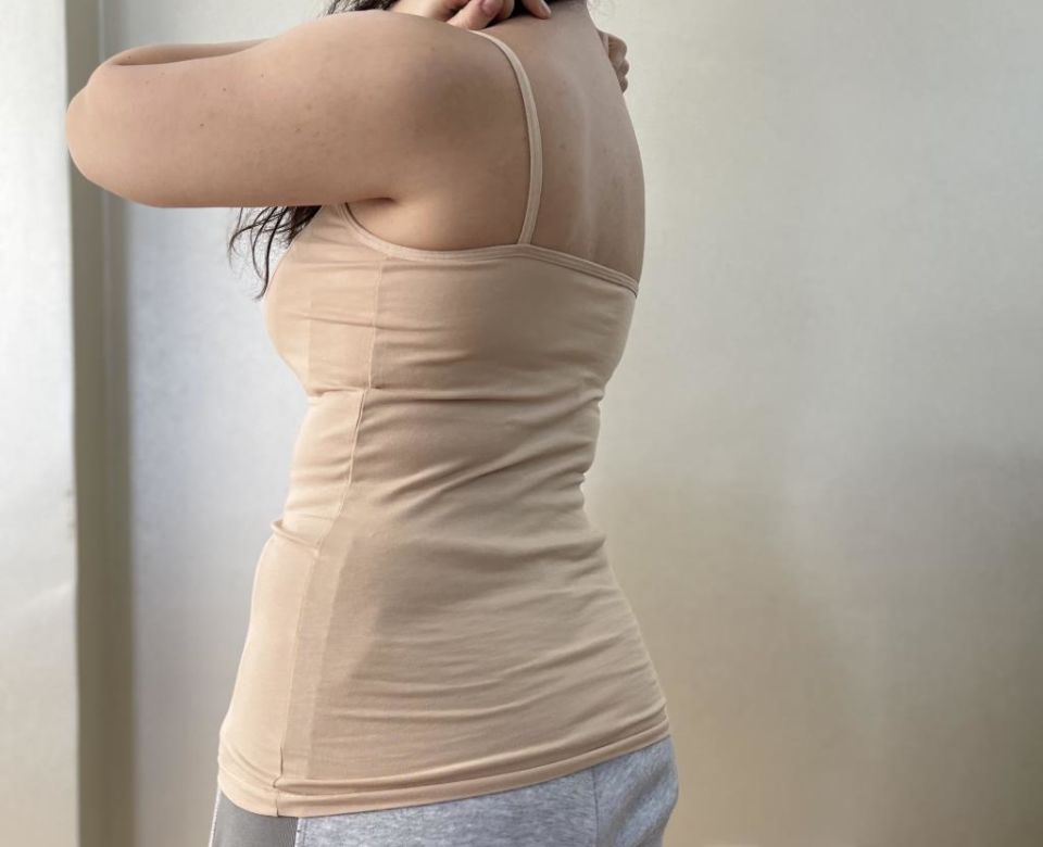Pamuklu Likralı Askılı Body Atlet 3 Adet Ten - L