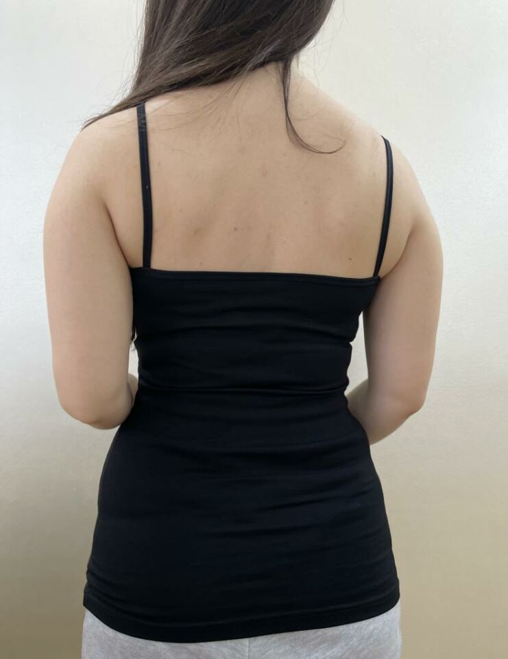 Pamuklu Likralı Askılı Body Atlet 3 Adet SİYAH - XL
