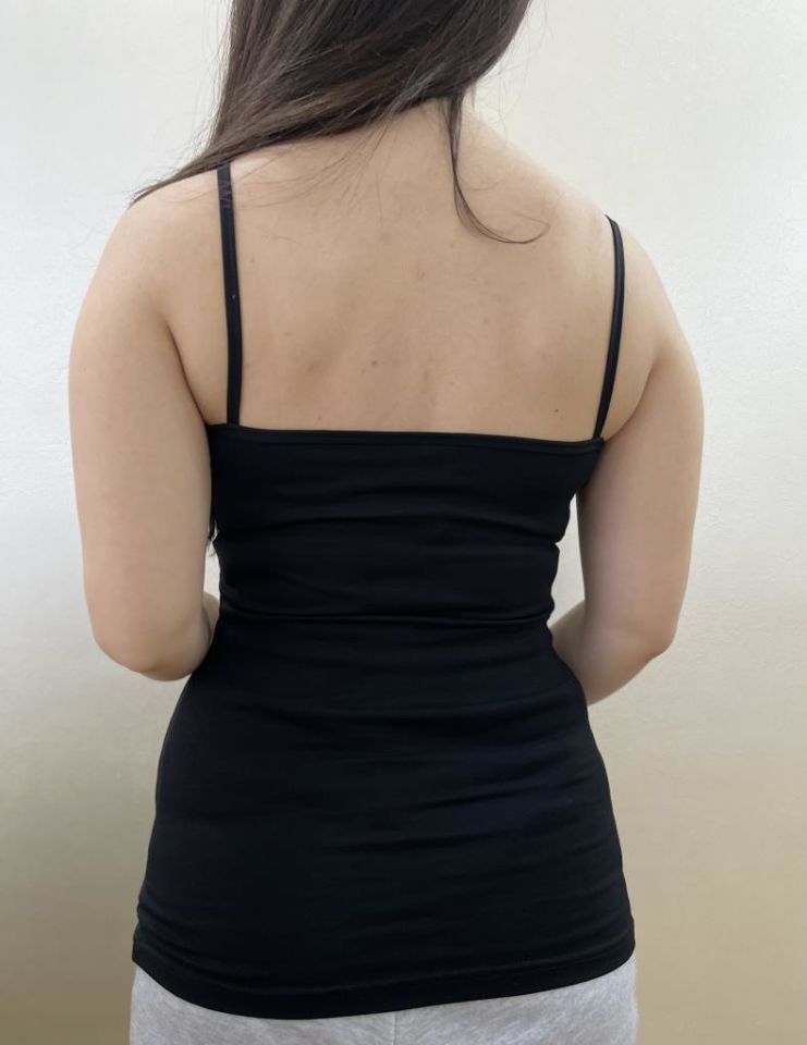 Pamuklu Likralı Askılı Body Atlet 3 Adet SİYAH - M