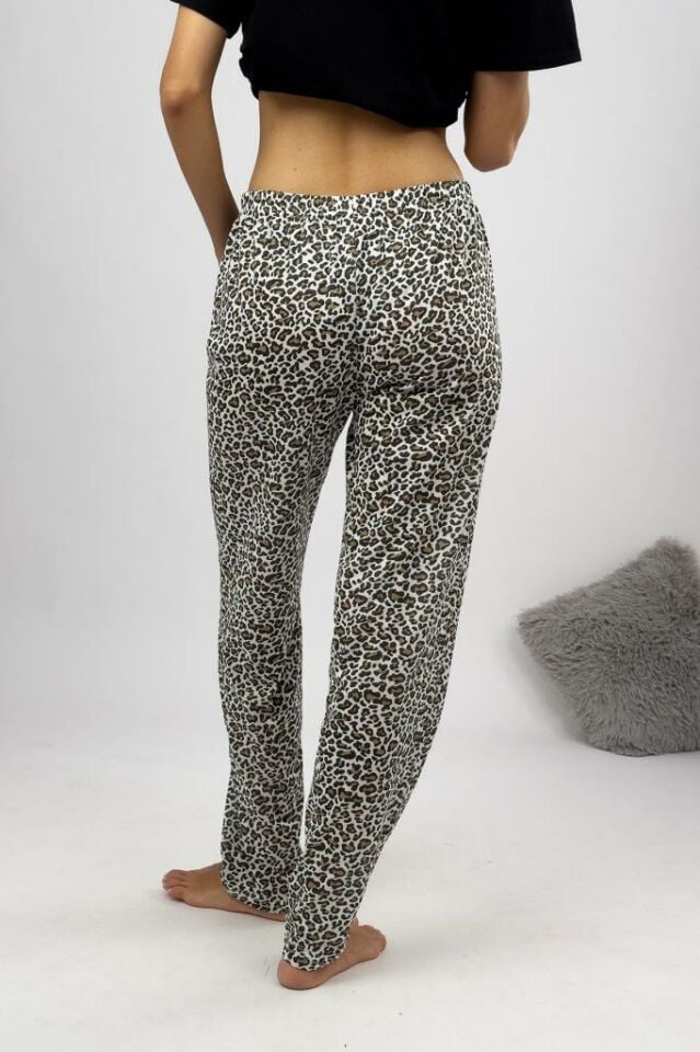 Betimoda Kadın Pijama Altı Kurdeleli Leopar - M