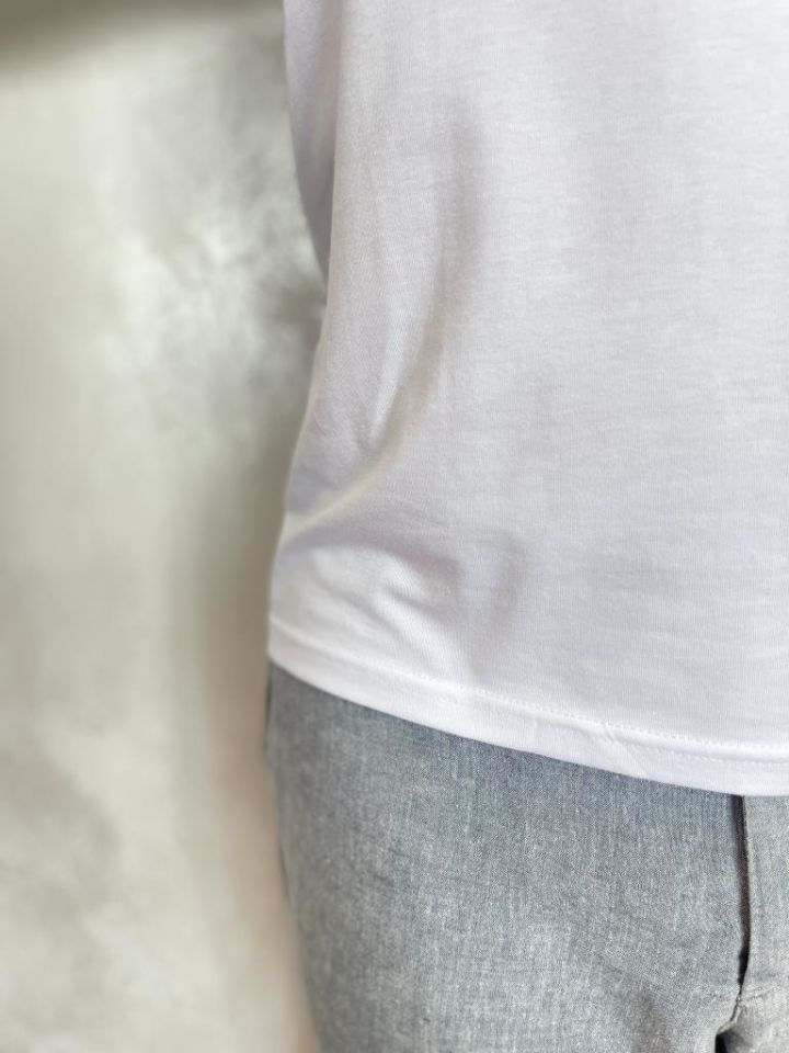 Erkek Elastan Bisiklet Yaka Uzun Kol 2 Adet T-Shirt BEYAZ - M