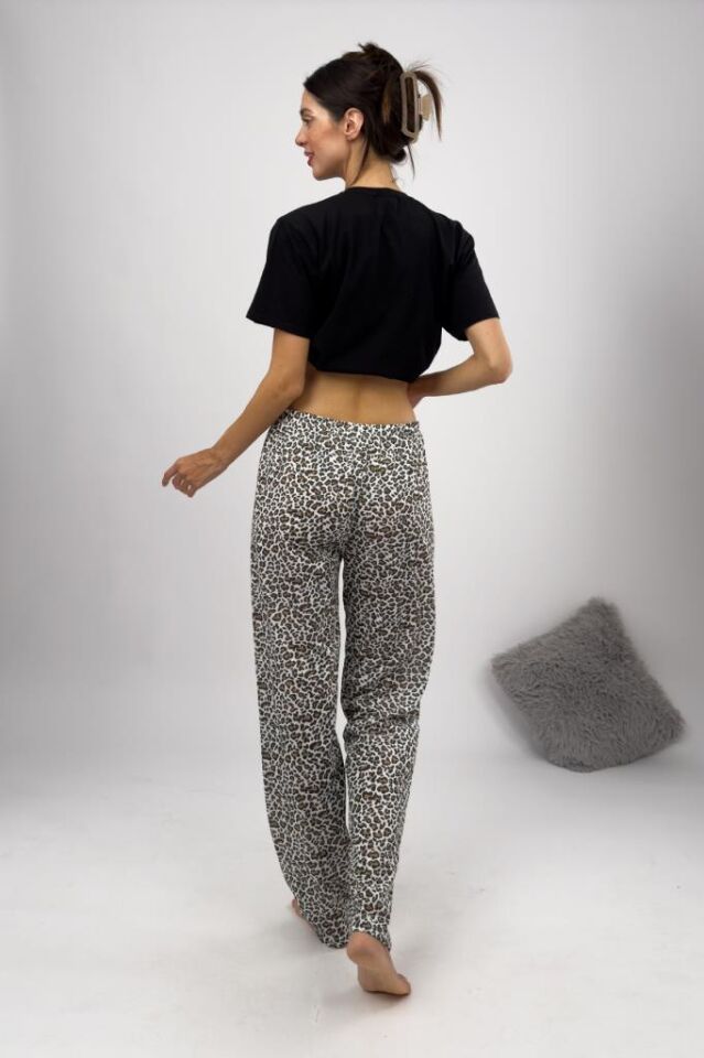 Betimoda Kadın Pijama Altı Kurdeleli Leopar - S