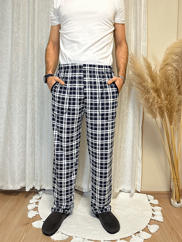 Erkek Desenli Cepli Lastikli Bel Pijama Altı