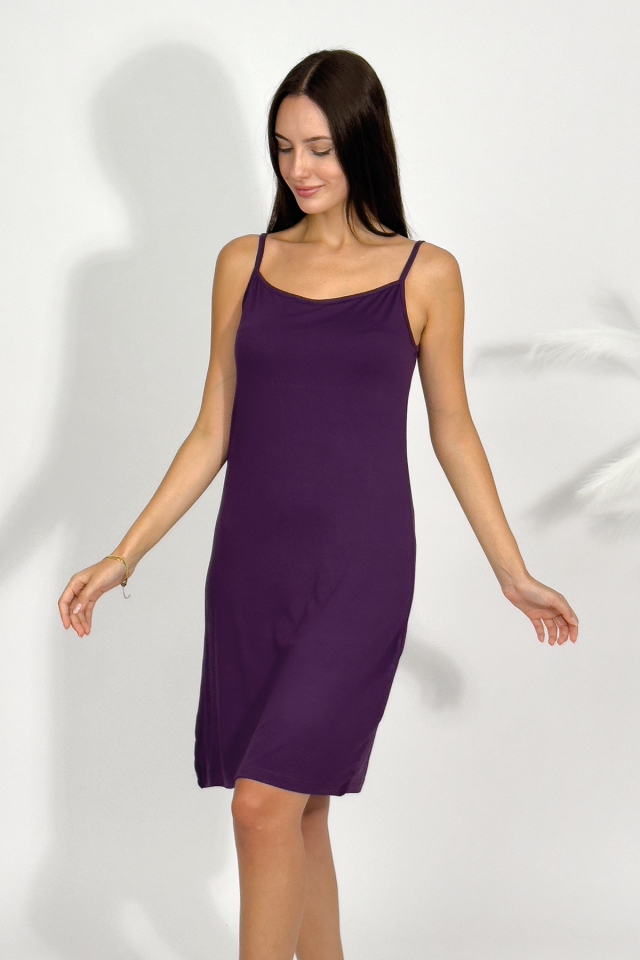 Kadın Pamuklu Penye Viskon İp Askılı İçlik Tunik