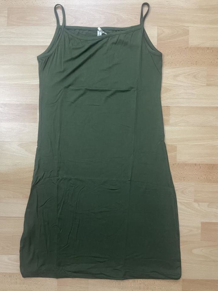 Kadın Pamuklu Penye Viskon İp Askılı İçlik Tunik MOR - S/M
